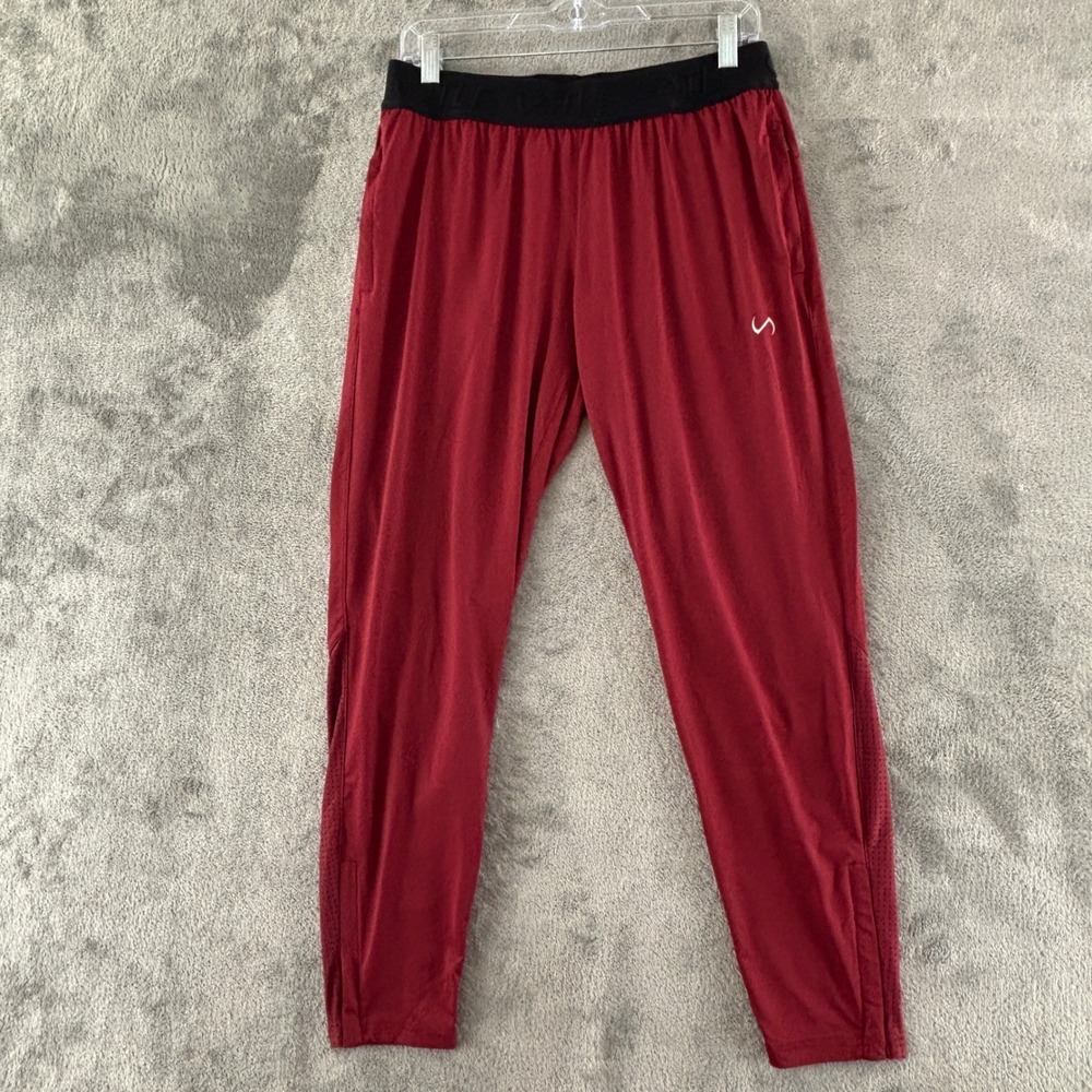 TLF Legacy Training Joggers Womens M Red Pockets Mesh Zip Ankles Athletic Pants